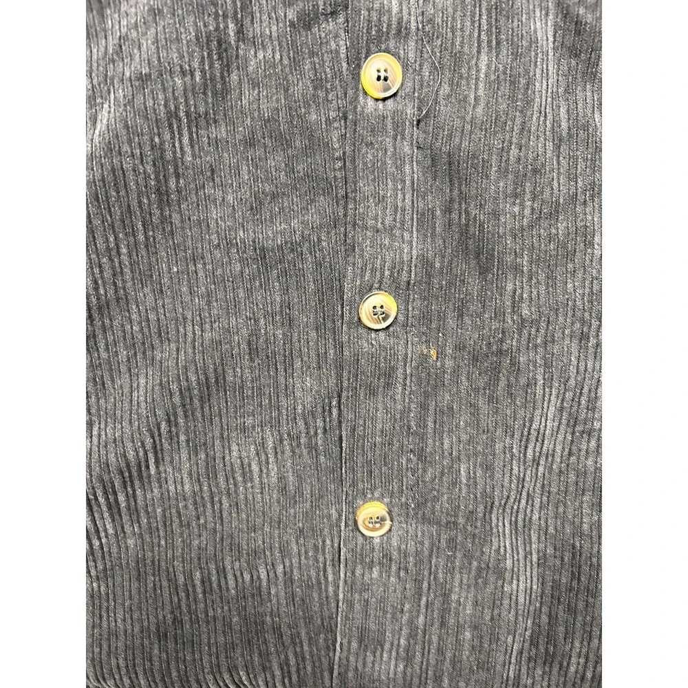 Love Tree Shirt Jacket Corduroy Polyester Gray Small Womens